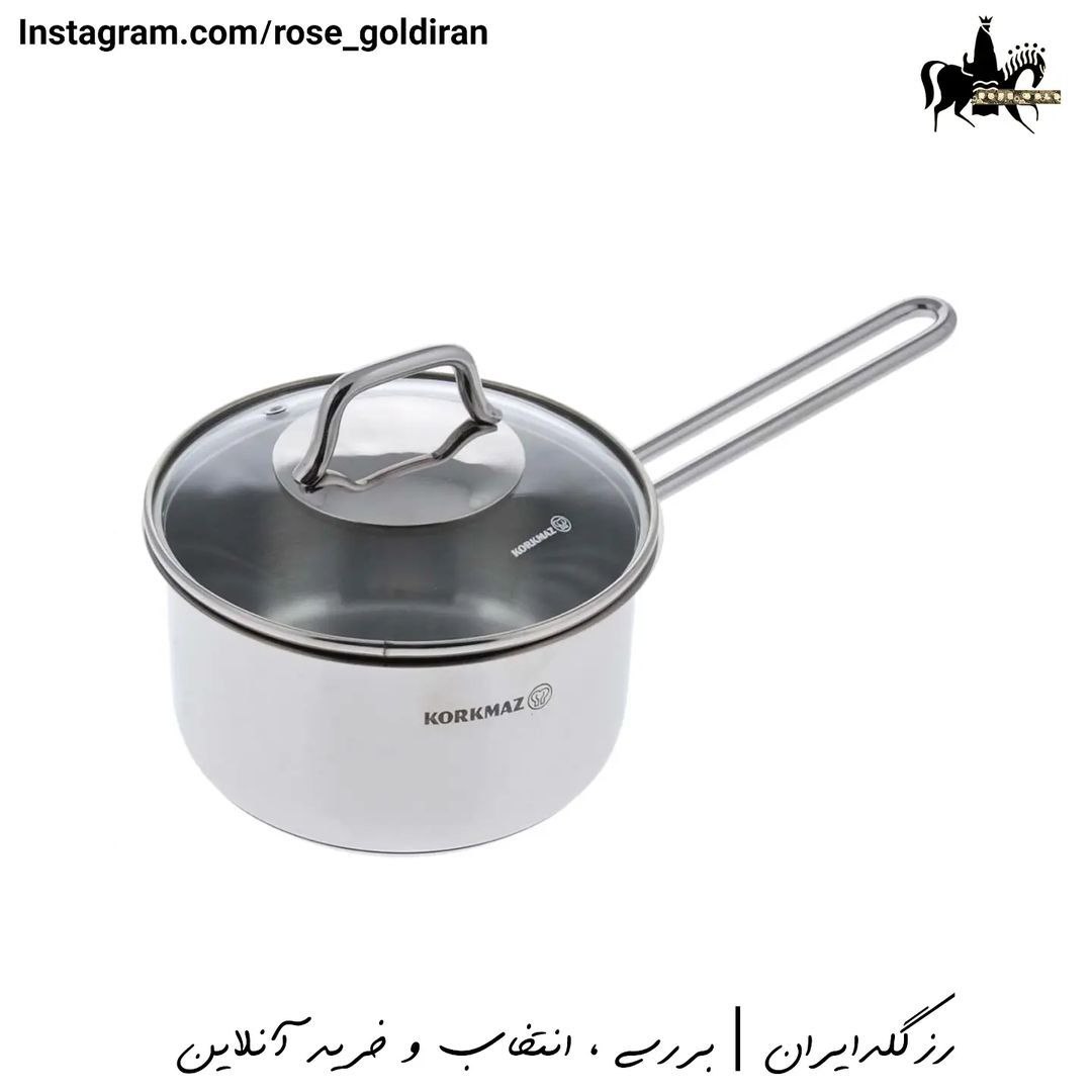 روغن داغ کن درب دار سایز 16 استیل کرکماز مدل پرلا