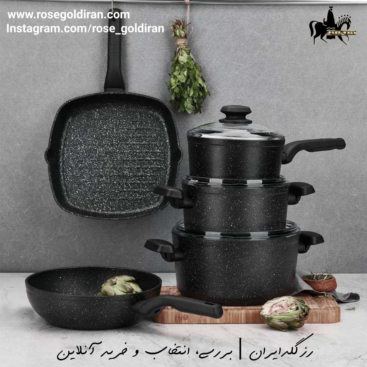 تابه گریل مربع نچسب کرکماز مدل ارنلا سایز 28×28سانتی متر