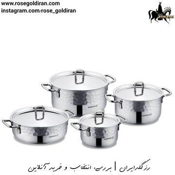 سرویس 8 پارچه استیل کرکماز مدل ارنا (دسته سیلور)