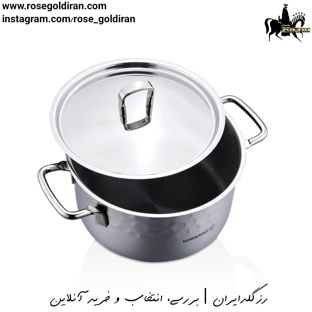 سرویس 8 پارچه استیل کرکماز مدل ارنا (دسته سیلور)